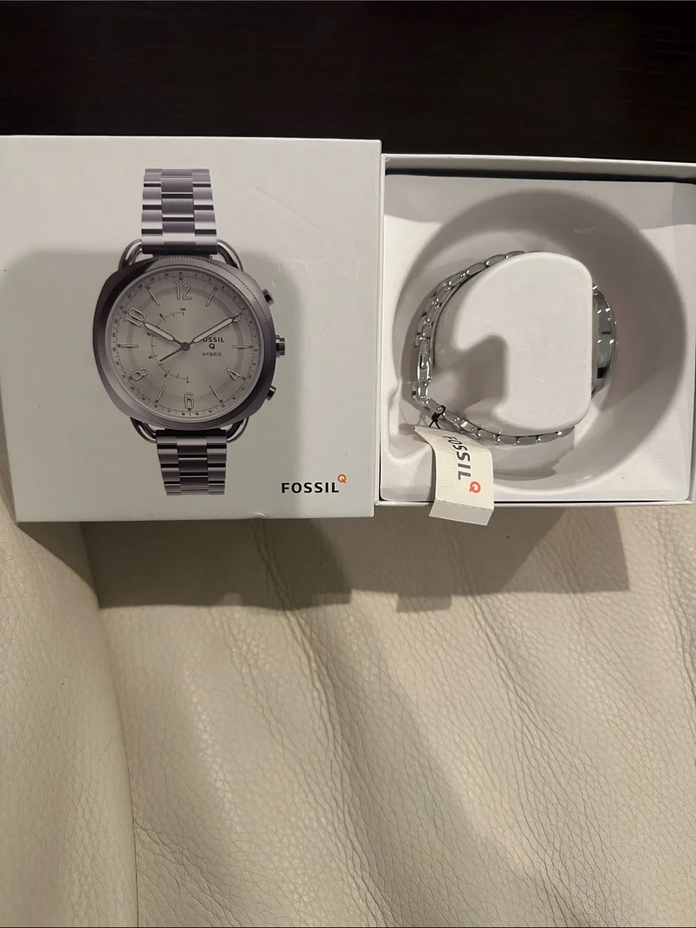 Fossil Silver Hybrid Men's Stainless Steel Bracelet Watch